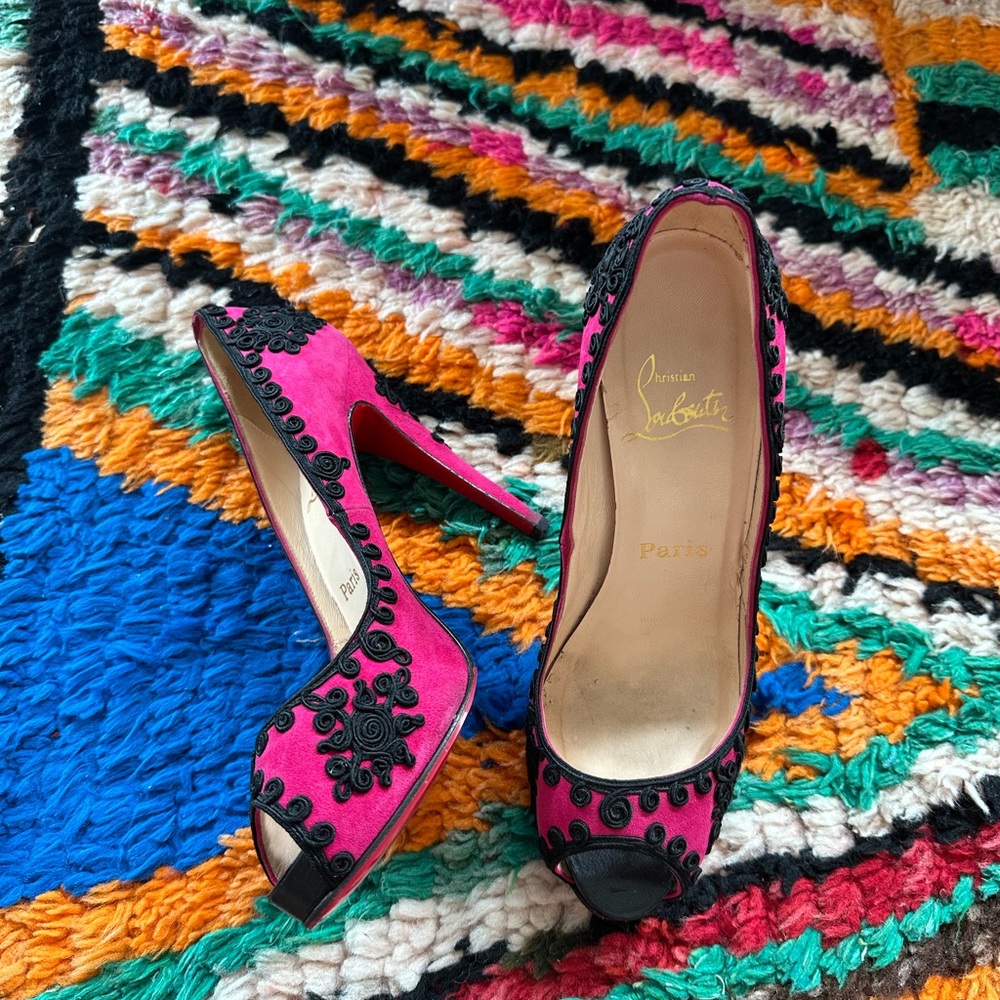 Christian Louboutin fuschia heels